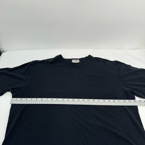 Avon Celli T-Shirt  Men's 56 Black Silk/Cotton Blend Crew Neck Italy - Picture 4 of 6
